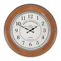 Churchill 45cm Dia Tan Genuine Leather Small Wall Clock