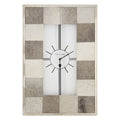 Leather Patchwork Wall Clock | Kensington Townhouse