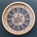 Cassop 82cm Dia Antique Gold Round Wall Clock