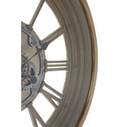 Cassop 82cm Dia Antique Gold Round Wall Clock