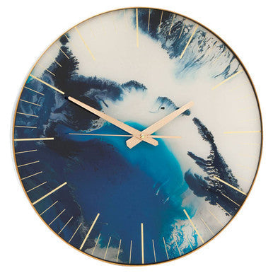 Celina 45cm Dia Blue Abstract Wall Clock