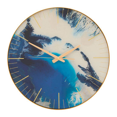 Celina 45cm Dia Blue Abstract Wall Clock
