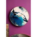 Celina 45cm Dia Blue Abstract Wall Clock