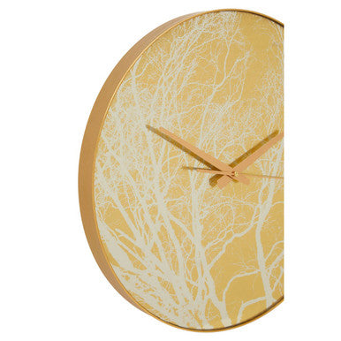 Celina 45cm Dia Gold Finish Branch Design Wall Clock