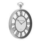 Nickel Finish Pocket Style Wall Clock | Mateo