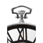 Nickel Finish Pocket Style Wall Clock | Mateo