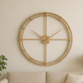 Beauly 110cm Dia Gold Finish Metal Wall Clock