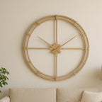 Beauly 110cm Dia Gold Finish Metal Wall Clock