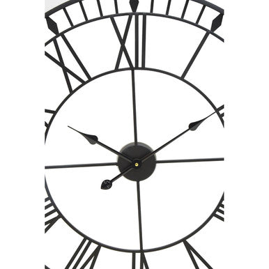 Genova 80cm Dia Large Black and White LED Wall Clock