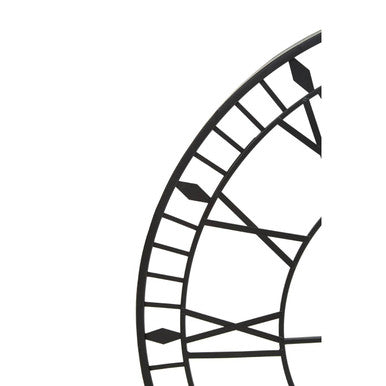 Genova 80cm Dia Large Black and White LED Wall Clock
