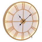 Genova 60cm Dia Small Gold and White LED Wall Clock