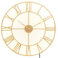 Genova 60cm Dia Small Gold and White LED Wall Clock