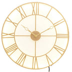 Genova 60cm Dia Small Gold and White LED Wall Clock