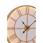 Genova 60cm Dia Small Gold and White LED Wall Clock