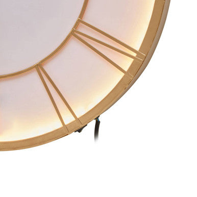 Genova 60cm Dia Small Gold and White LED Wall Clock