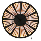 Genova 60cm Dia Small Black and White LED Wall Clock