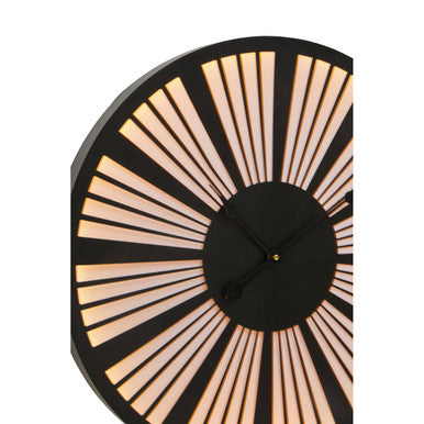Genova 60cm Dia Small Black and White LED Wall Clock