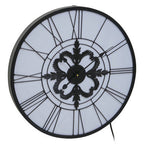 Genova 60cm Dia Black and White LED Wall Clock