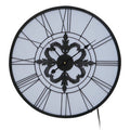 Genova 60cm Dia Black and White LED Wall Clock