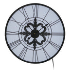 Genova 60cm Dia Black and White LED Wall Clock