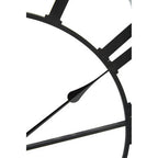 Genova 60cm Dia Black Metal Wall Clock