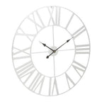 Genova 80cm Dia Silver Metal Wall Clock