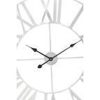 Genova 80cm Dia Silver Metal Wall Clock