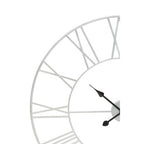 Genova 80cm Dia Silver Metal Roman Numeral Wall Clock
