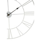 Genova 80cm Dia Silver Metal Roman Numeral Wall Clock