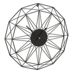 Genova 40cm Dia Small Black Metal Wall Clock