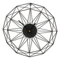Genova 40cm Dia Small Black Metal Wall Clock