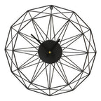 Genova 40cm Dia Small Black Metal Wall Clock