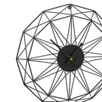Genova 40cm Dia Small Black Metal Wall Clock