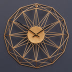 Genova 40cm Dia Small Gold Metal Wall Clock