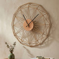 Genova 40cm Dia Small Gold Metal Wall Clock