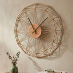 Genova 40cm Dia Small Gold Metal Wall Clock
