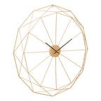 Genova 60cm Dia Geometric Gold Metal Wall Clock