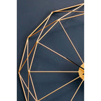 Genova 60cm Dia Geometric Gold Metal Wall Clock