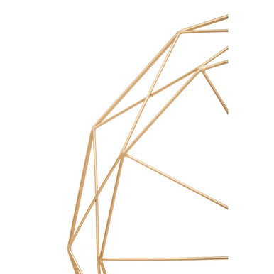 Genova 60cm Dia Geometric Gold Metal Wall Clock