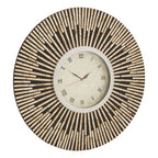 Palu 75cm Dia Black and Natural Shell Wall Clock