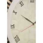 Palu 75cm Dia Black and Natural Shell Wall Clock