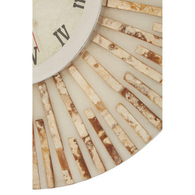 Palu 50cm Dia Natural Shell Wall Clock