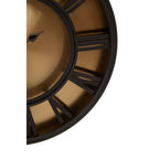 Mateo 41cm Dia Black and Antique Gold Small Wall Clock