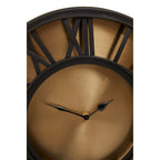 Mateo 41cm Dia Black and Antique Gold Small Wall Clock