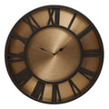 Mateo 51cm Dia Black and Antique Gold Large Wall Clock