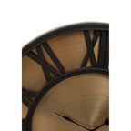 Mateo 51cm Dia Black and Antique Gold Large Wall Clock