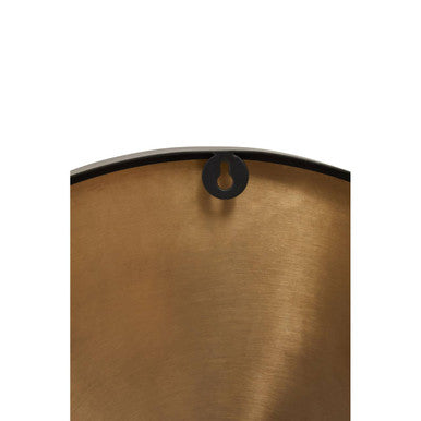 Mateo 51cm Dia Black and Antique Gold Large Wall Clock