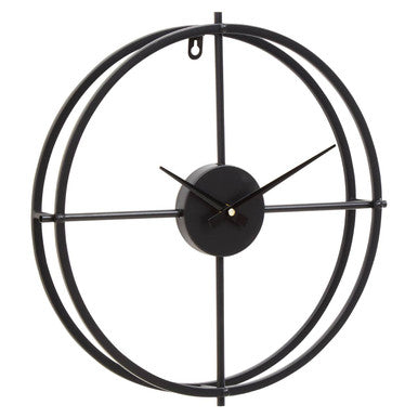 Kent 40cm Dia Small Black Finish Wall Clock