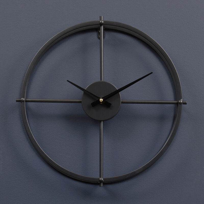 Kent 40cm Dia Small Black Finish Wall Clock