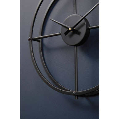 Kent 40cm Dia Small Black Finish Wall Clock